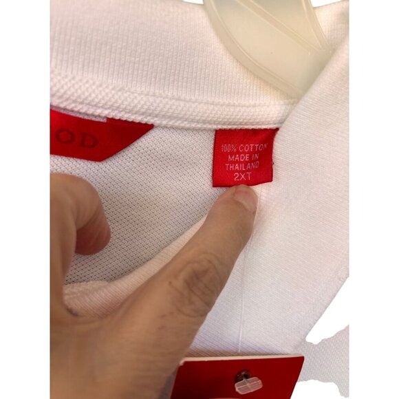 Izod Polo Shirt Mens 2XT White Premium Cotton Classic Fit Golf Outdoor NWT - Picture 3 of 4